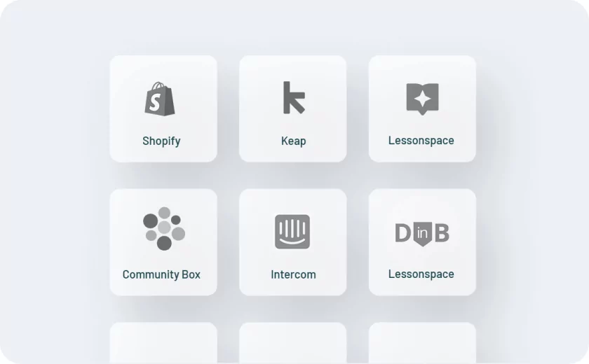 Grayscale icons of popular apps