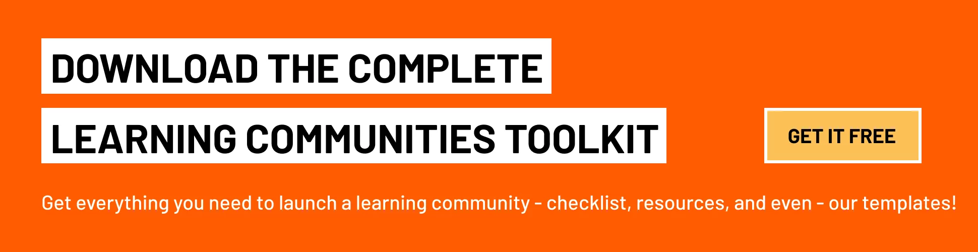 Download The Complete Learning Communities Toolkit: Download Now
